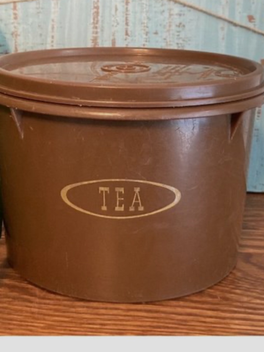 Tupperware Brown Tea Canister